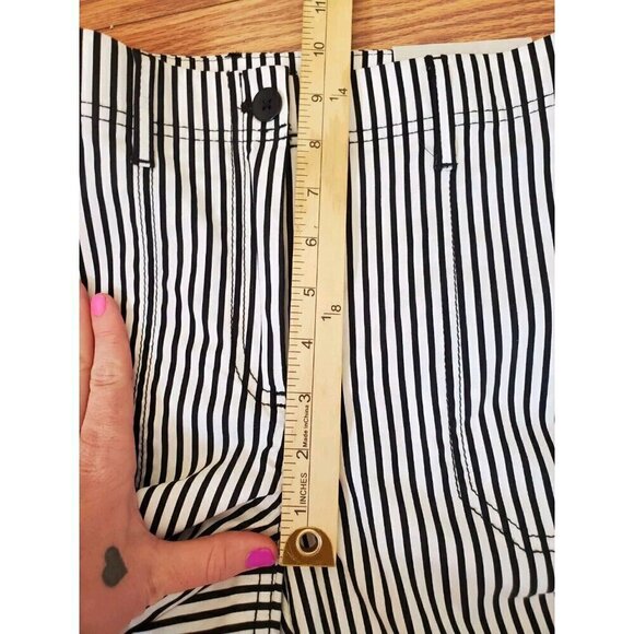 Chico Pants Cropped Women's‎ Size 6 (Chico 0.5) Black White Striped Lightweight - Picture 5 of 16